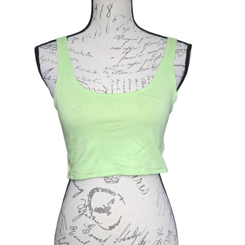 Topshop Women’s Size 4 Petite Light Green Crop Tank Top